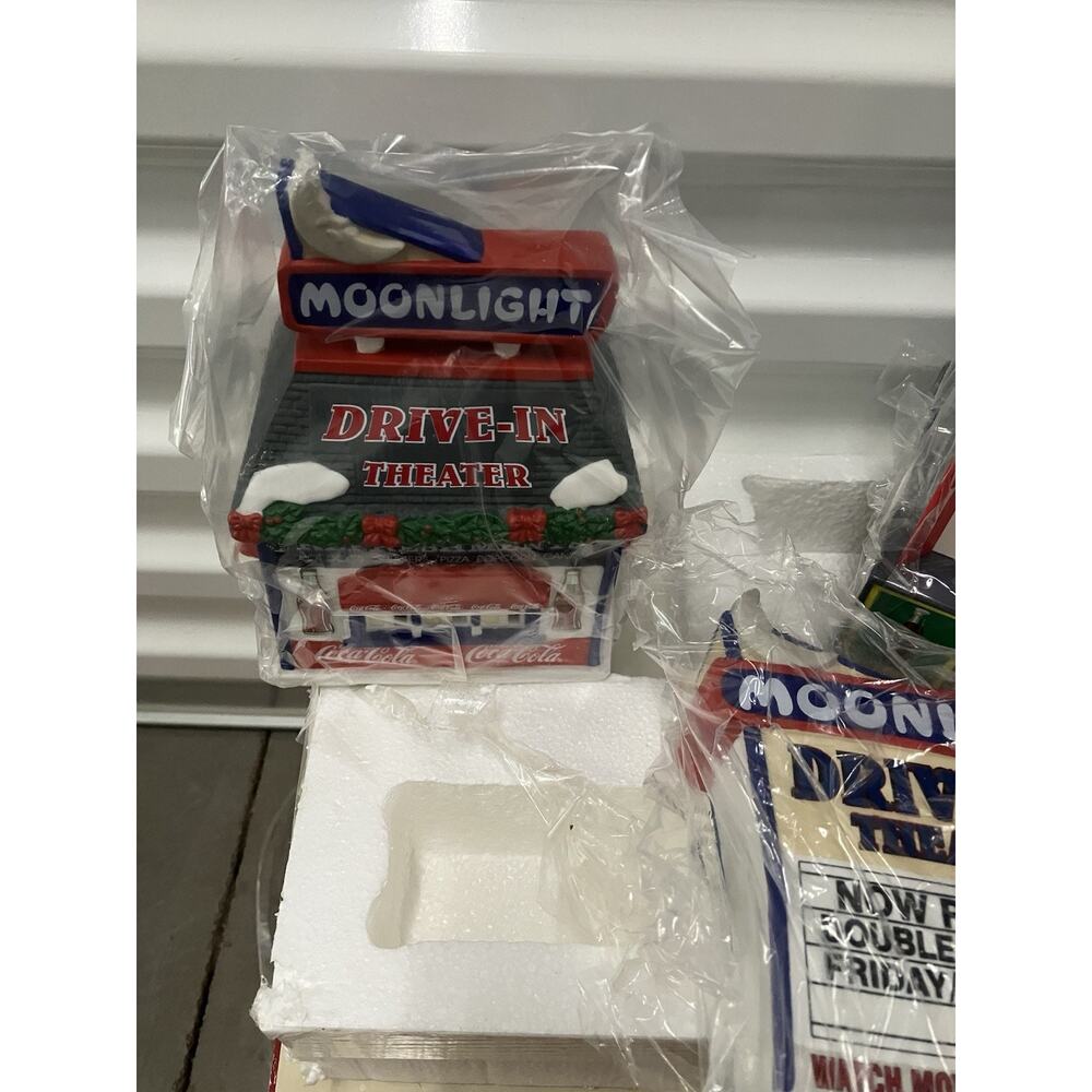 VTG 1990 TOWN SQUARE COLLECTION COCA COLA MOONLIGHT DRIVE-IN THEATER - Picture 8 of 13